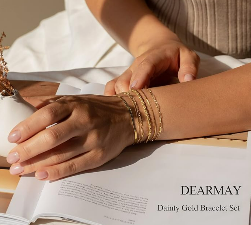 deramay gold bracelet for women also water proof