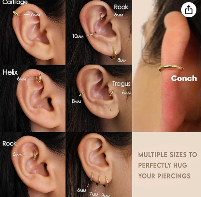 poxtex huggie earing set