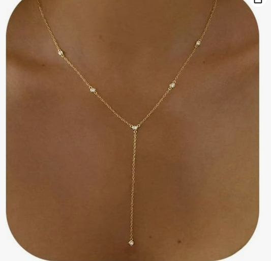 fewlisesa gold dainty necklace