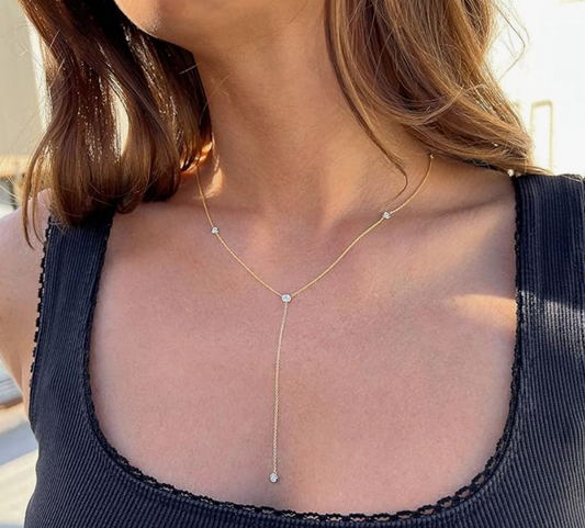 fewlisesa gold dainty necklace