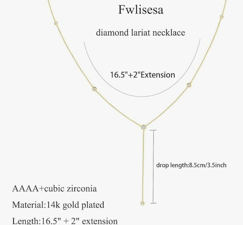 fewlisesa gold dainty necklace